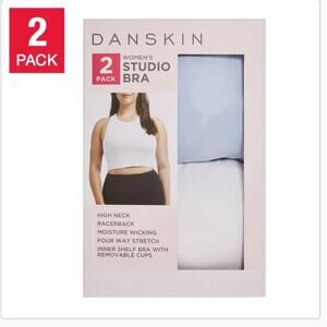 Danskin Studio Bra - 2 Pack - M- NWT Four way Stretch for Ultimate Comfort